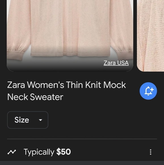 Zara turtleneck woven women's sweater. - Picture 5 of 8